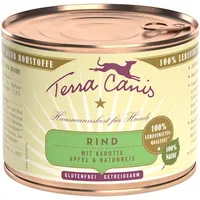 Terra Canis Classic 200g Dose Hundenassfutter 12 x 200 Gramm Rind mit Karotte, Apfel & Naturreis