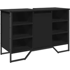 vidaXL Waschbeckenunterschrank Schwarz 91x35x60 cm Holzwerkstoff