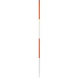 NEDO Baufluchtstab 2m, Stahl, Spitze Rund, Teilung alle 50cm, rot beginnend