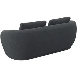 flexlux 2,5-Sitzer FLEXLUX "Torino, rund, Couch, Loveseat", grau (anthrazit), B:186cm H:85cm T:102cm, 100% Polyester, Sofas, Modernes, organisches Sofa-Design, Kaltschaum, Wellenunterfederung