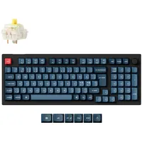 Keychron V5 Max, Gaming-Tastatur - schwarz/blaugrau, DE-Layout, Gateron Jupiter