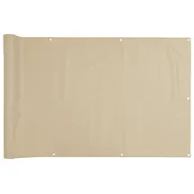 vidaXL Seitenmarkise 75 x 600 cm Beige Oxfordgewebe
