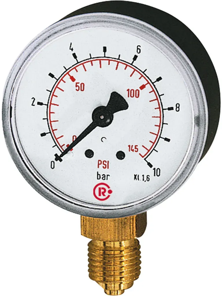 Standardmanometer / Typ 111.10 -  0 - 16 bar / 0 - 230 psi / 118-KD