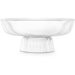 Navaris Obstschale Frucht Schüssel aus Glas Glasschüssel für Früchte Salat Deko klar, Glas schwarz