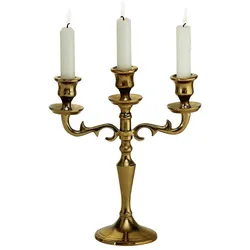 Kerzenleuchter Varas Kerzenständer Metall 3-flammig H 26 cm gold