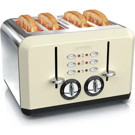 Arendo Toaster 4-Scheiben Beige