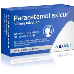 Paracetamol axicur 500 mg 20 St