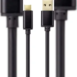Renkforce USB-Kabel USB 2.0 USB-A Stecker, USB-C® Stecker 1.80 m Schwarz beidseitig verwendbarer Stecker RF-4547682