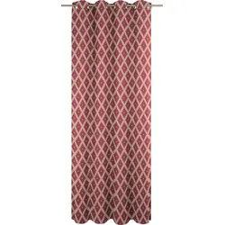 Vorhang ADAM "Maroccan Shiraz" Gr. 2, rot (dunkelrot), B:145cm H:175cm, Jacquard, Baumwolle (Bio-Baumwolle), Gardinen