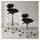 KADIMA DESIGN Arbeitshocker Stoff 0 x 0 x 0 cm Schwarz