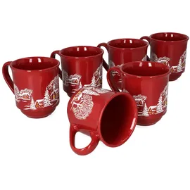 Mambocat Glühweinbecher 0,2 l Dunkelrot 6 St.