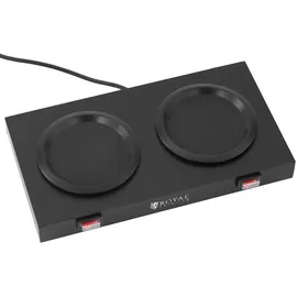 Royal Catering Warmhalteplatte mit 2 Tee- - Kaffeekannen 160 W 2 Platten Wärmeplatte