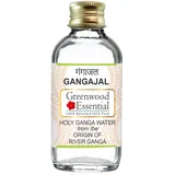 Greenwood Essential Gangajal Heiliges Ganga Wasser vom Beginn des Flusses Ganga bei Devprayag in Klarglasflasche 100ml (3,38 oz)