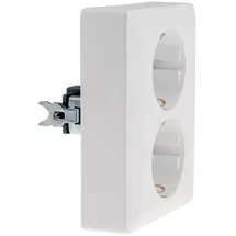ChiliTec Schuko-Steckdose 2-fach Weiß 2 St.