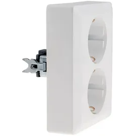 ChiliTec Schuko-Steckdose 2-fach Weiß 2 St.