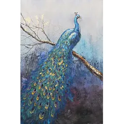 Leinwandbild - Motiv: Pfau - 120 x 80cm