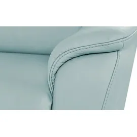 HIMOLLA Eckcouch Leder 2-Sitzer Blau
