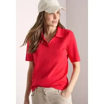 Cecil Damen, Kurzarm Poloshirt in Unifarbe - M