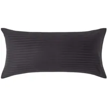 Homescapes Kissenbezug Damast 40 x 80 cm Schwarz