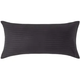 Homescapes Kissenbezug Damast 40 x 80 cm Schwarz