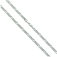 VIVANCE Collierkettchen »925-/ Sterling Silber Figarokette«, Halsschmuck, 53061345-0 weiß