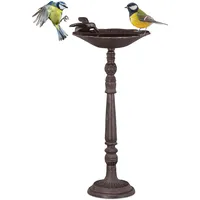 Relaxdays Vogeltränke 40 cm Braun