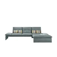 KOINOR Leder-Ecksofa  Humfrey ¦ blau ¦ Maße (cm): B: 314 H: 93 T: 159