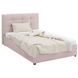 Home Affaire Polsterbett HOME AFFAIRE "Endres", rosa (flamingo), B:133cm L:210cm, imgrägnierte Struktur (100% Polyester), Betten, Polsterbett, mit Bettkasten, wahlweise ohne Matratze/Lattenrost oder incl. Matratze