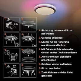 LEDVANCE LED Deckenleuchte 2 schwarz, 32W, dimmbar