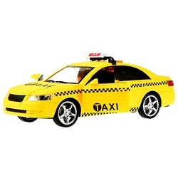 Toi-Toys Modellauto TAXI Modellauto 24cm mit Licht & Sound Friktionsantrieb Gelb Modell Auto Spielzeugauto Kinder Spielzeug Geschenk 04 gelb