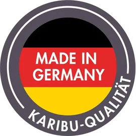 Karibu Amelia 2 - Sauna mit Eckeinstieg 68 mm Inkl. Dachkranz Ohne Ofen