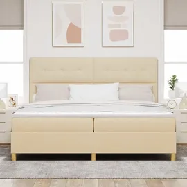 vidaXL Boxspringbett 200 x 200 cm Creme