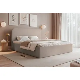 Selsey Polsterbett 140x200 mit Bettkasten, Chenille, beige -
