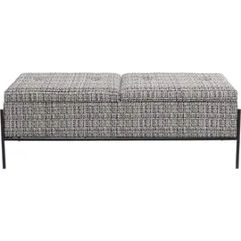 Kare DESIGN Bank Buttons Storage 85051 Stoff Schwarz, Weiß Schwarz /