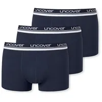 SCHIESSER Uncover Cotton Boxershorts blau L 3er Pack
