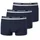 SCHIESSER Uncover Cotton Boxershorts blau L 3er Pack