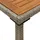 vidaXL Gartentisch mit Akazienholz-Platte Grau 115x54x74cm Poly Rattan