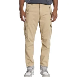 REDEFINED REBEL Jolan Herren Cargo-Hose im Utility-Look Anti Fit Baumwoll-Hose Ankle-Stil mit Tunnelzug am Beinende 226027 Beige - XS