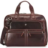 Jekyll & Hide Aktentasche Leder 38 cm Laptopfach braun
