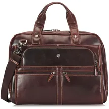 Jekyll & Hide Aktentasche Leder 38 cm Laptopfach braun