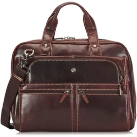 Jekyll & Hide Aktentasche Leder 38 cm Laptopfach braun