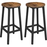 VASAGLE Barhocker rund 32 x 65 cm Braun