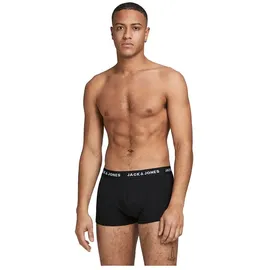 JACK & JONES Solid Boxershorts 10 Einheiten Black / Detail Black / Black M