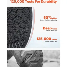 Vevor Knöchelstiefel, Regenstiefel, rutschfeste Gummi-Arbeitsschuhe für den Außenbereich, isolierte Schlammstiefel, ideal zum Wandern, Angeln, Jagen oder für die Gartenarbeit Größe 11 US