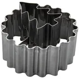 Zenker Ausstecher Linzer mit Tannenbaum – Hochwertiger Edelstahl, 2in1 Funktion für Terrassenplätzchen, Perfekt für Weihnachtsgebäck, Silber