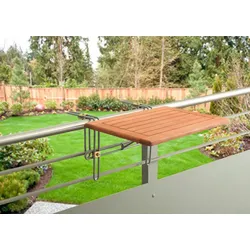 Balkonhängetisch aus Eukalyptus, natur