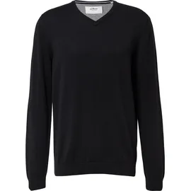 s.Oliver Strickpullover mit V-Ausschnitt Schwarz L