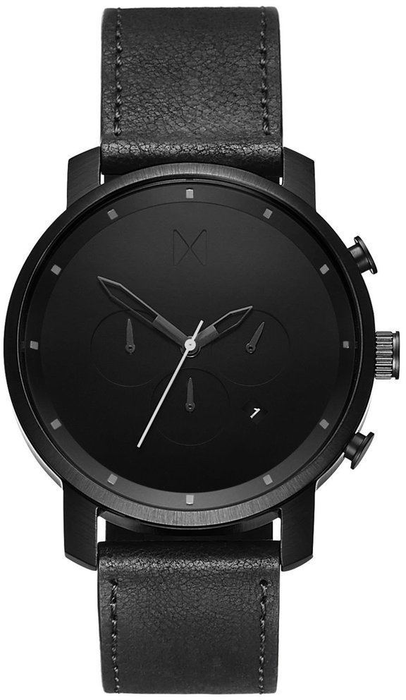 MVMT - CHRONO 45 - BLACK LEATHER - schwarz - schwarz - schwarz / 45 MM