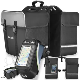 Tectake Fahrradtasche Georg schwarz/grün
