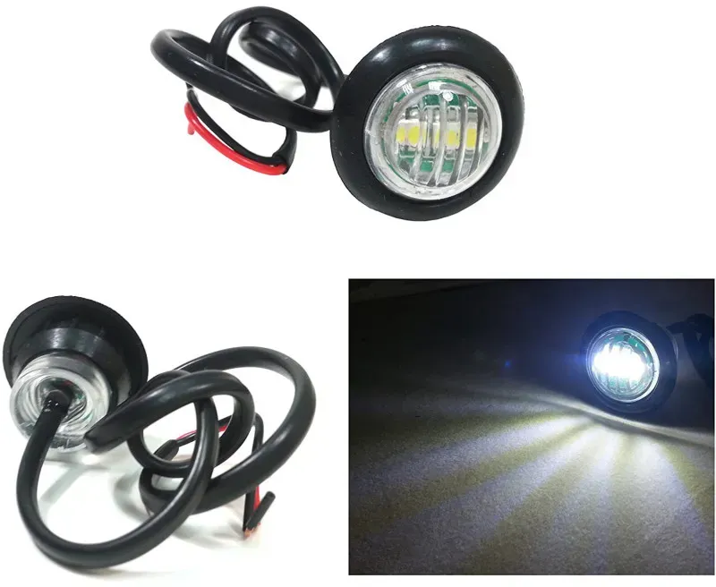 Weißes LED-Positionslicht, Knopf-Typ, Markierungsleuchte, Tokos - 12V